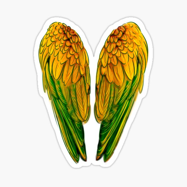 Copia de Parrot wings (yellow version) Sticker