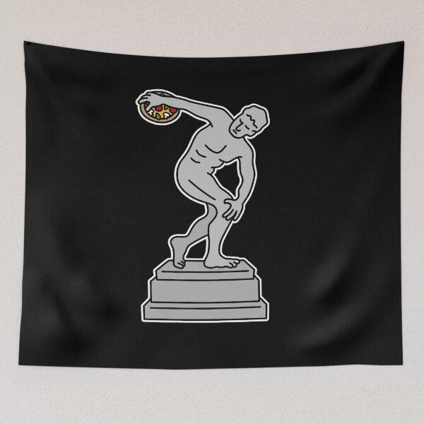 Item preview, Discus throw Pentathlon ancient pizza delivery designed and sold by LaundryFactory.
