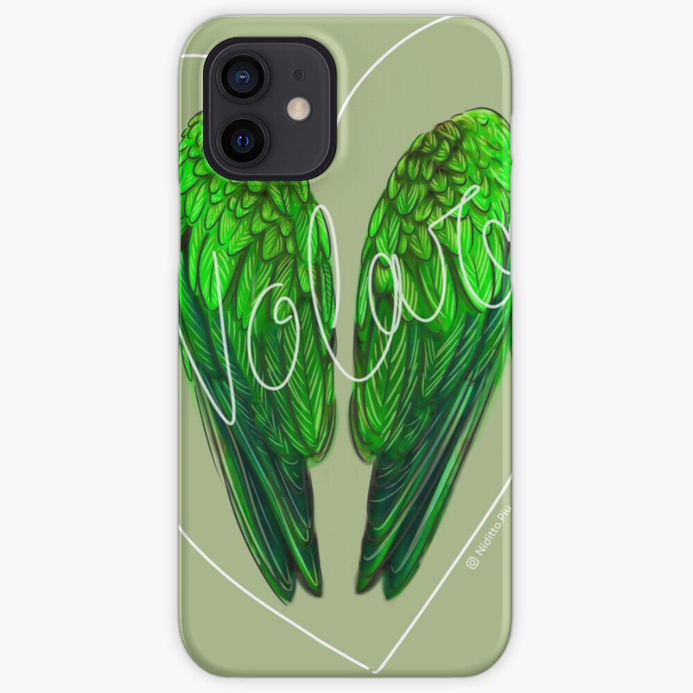 Alas de loro (version verde) Funda de iPhone