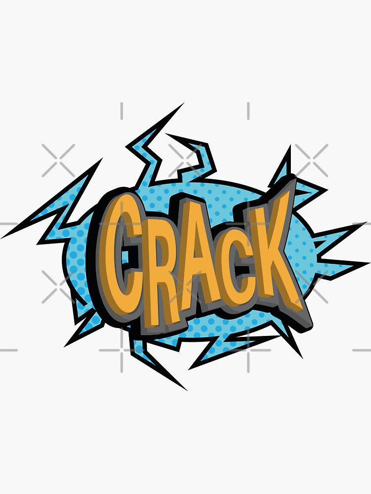 "CRACK Onomatopoeia comic" Sticker for Sale by AdrianeroSR Redbubble