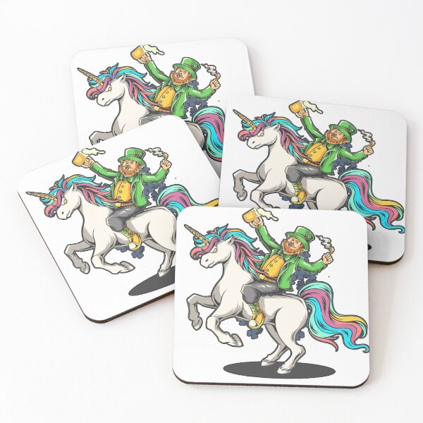 Item preview, St. Patrick's Day Bearded man sitting on a unicorn Horse designed and sold by king's Outfit.