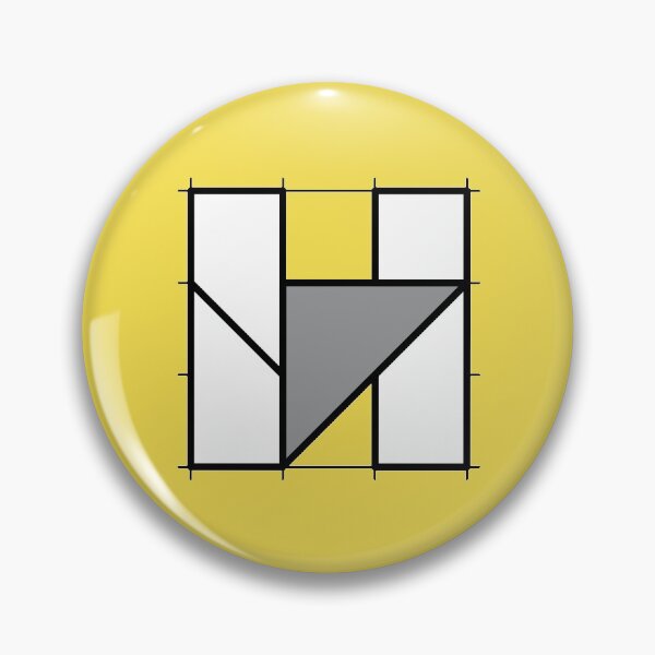 Item preview, H // Perfectionist Alphabet (Pantone Illuminating + Ultimate Gray) designed and sold by fumauk.