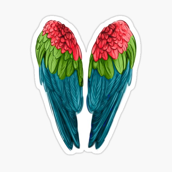 Copia de Parrot wings (macaw version) Sticker