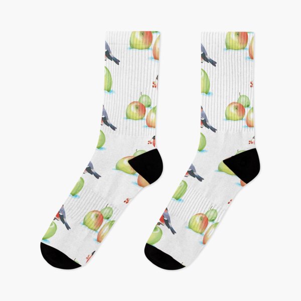 Item preview, Winter bird and apples on the snow. designed and sold by fairytaleprints.
