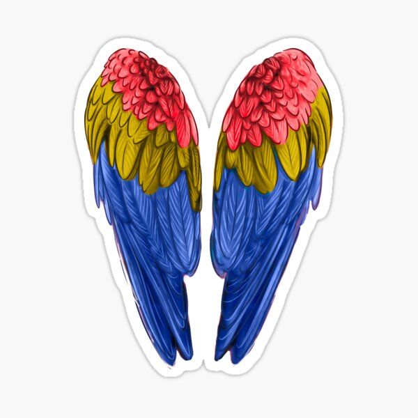 Copia de Parrot wings (macaw version 2) Sticker