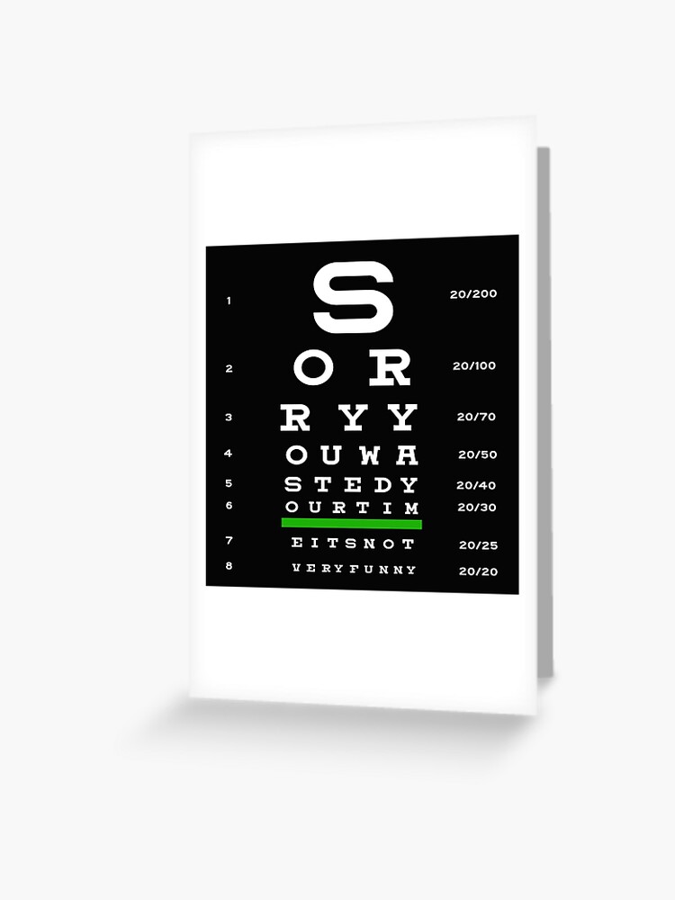 Snellen Eye Chart Greeting Card for Sale by allhistory