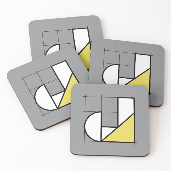 Item preview, J // Perfectionist Alphabet (Pantone Ultimate Gray + Illuminating) designed and sold by fumauk.