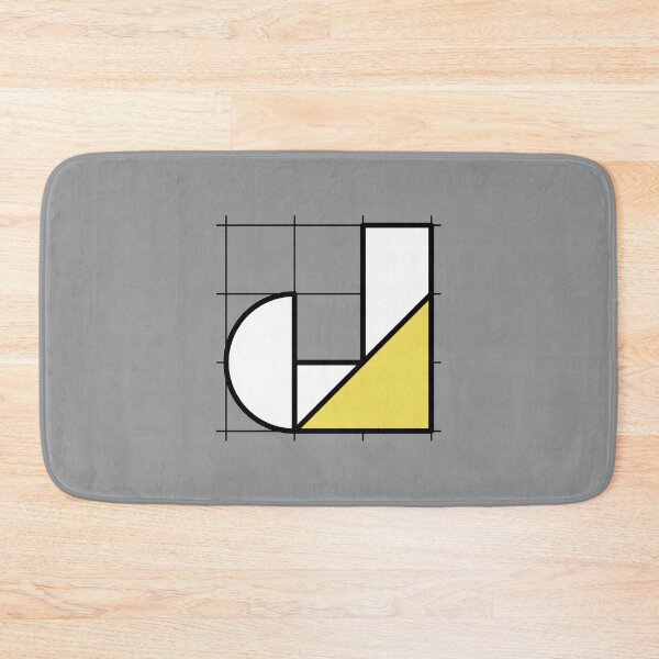 Item preview, J // Perfectionist Alphabet (Pantone Ultimate Gray + Illuminating) designed and sold by fumauk.