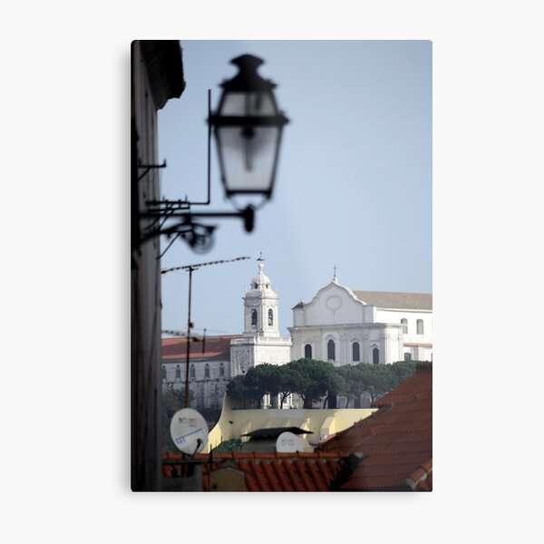 A lantern-framed view – Lisbon Metal Print