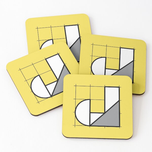 Item preview, J // Perfectionist Alphabet (Pantone Illuminating + Ultimate Gray) designed and sold by fumauk.