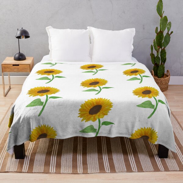 Item preview, Watercolor sunflower pattern design designed and sold by muffinstandd.