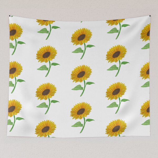 Item preview, Watercolor sunflower pattern design designed and sold by muffinstandd.