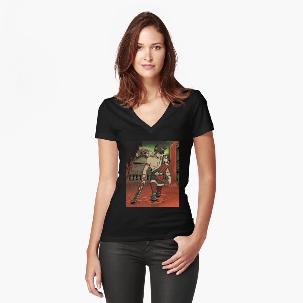 Aperçu de l'œuvre T-shirt moulant col V créée et vendue par Libou.