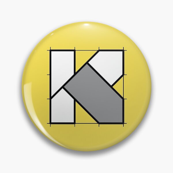 Item preview, K // Perfectionist Alphabet (Pantone Illuminating + Ultimate Gray) designed and sold by fumauk.