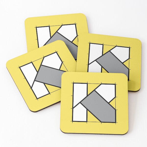 Item preview, K // Perfectionist Alphabet (Pantone Illuminating + Ultimate Gray) designed and sold by fumauk.