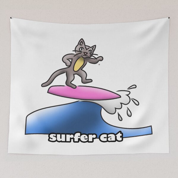 Item preview, Surfer cat designed and sold by Xdelacra.