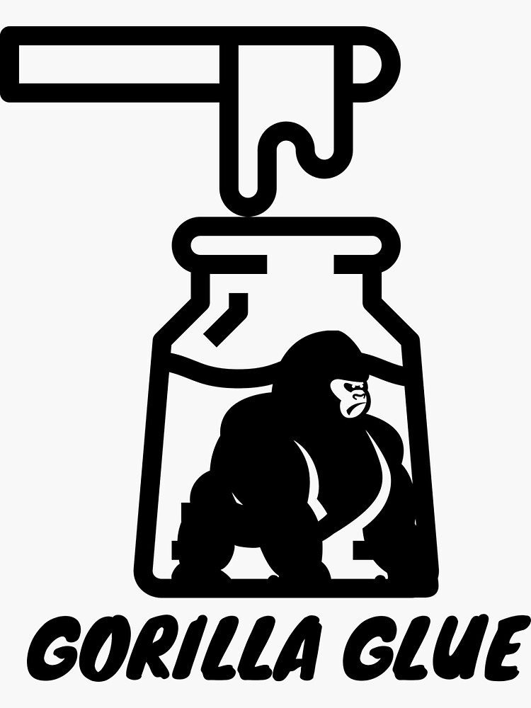 "Gorilla Glue" Sticker for Sale by marianavika Redbubble