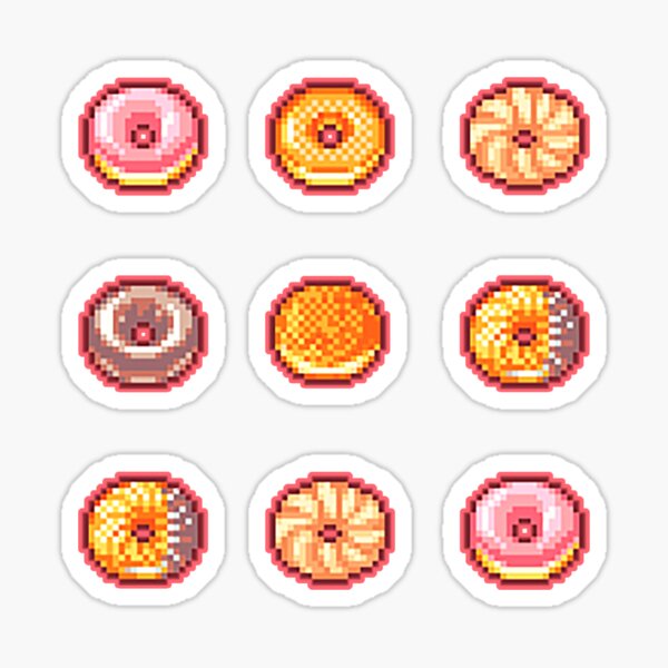 Aperçu de l'œuvre pack de donut pixel créée et vendue par Kellen Barnes.