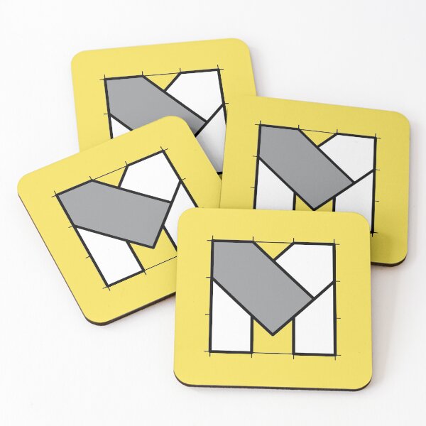 Item preview, M // Perfectionist Alphabet (Pantone Illuminating + Ultimate Gray) designed and sold by fumauk.