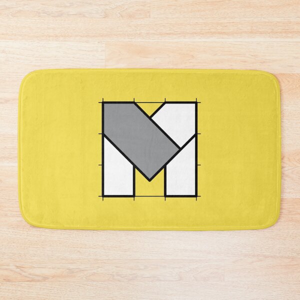Item preview, M // Perfectionist Alphabet (Pantone Illuminating + Ultimate Gray) designed and sold by fumauk.