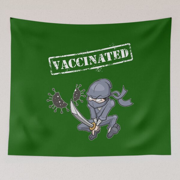 Artikelvorschau, Ich bin geimpft - Anti-COVID Anti-Coronavirus Ninja - Lustiges Motivationsdesign für Pro-Impfstoff Pro-Impfung Pro-Immunisierung Pro Vax befürwortet Frauen Männer, die - Geschenk für Ärzte und Krankenschwestern entworfen und verkauft von WG-Factory.