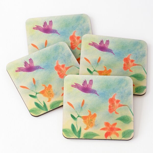 Item preview, Purple Bird and Orange Lily designed and sold by Helen Cheung.