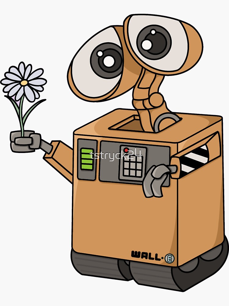 "WallE Sticker" Sticker for Sale by tstryck24 Redbubble