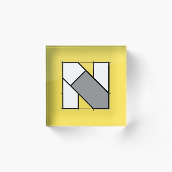 Item preview, N // Perfectionist Alphabet (Pantone Illuminating + Ultimate Gray) designed and sold by fumauk.