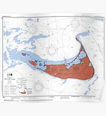 Nantucket Maine Map Art Poster