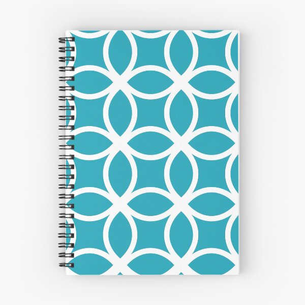 Item preview, Turquoise background white art deco pattern designed and sold by Brontorino.