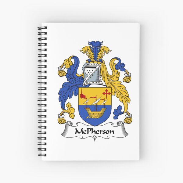 "McPherson Coat of Arms / McPherson Family Crest" Spiral Notebook by