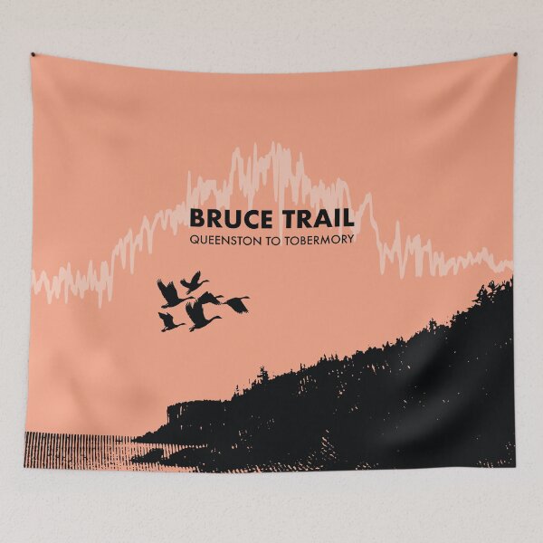 Item preview, The Bruce Trail Elevation Art - Peach designed and sold by PilgrimageShop.