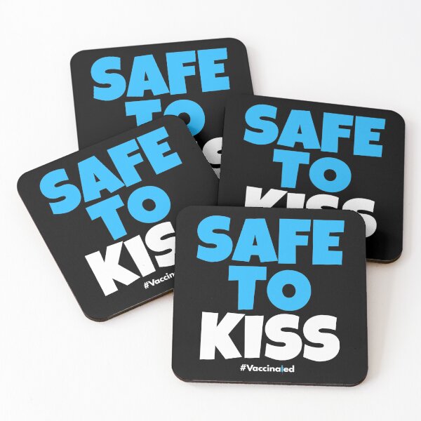Item preview, Safe to Kiss - Hashtag Vaccinated designed and sold by HashtagZone.
