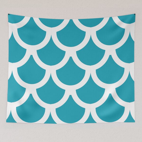 Item preview, Turquoise background with white art deco pattern designed and sold by Brontorino.