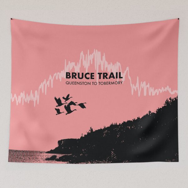 Item preview, The Bruce Trail Elevation Art - Pink designed and sold by PilgrimageShop.