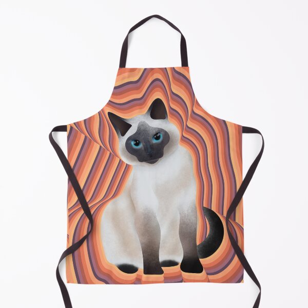Item preview, Siamese cat with a firey background designed and sold by unepommedeterre.