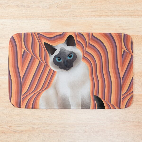 Item preview, Siamese cat with a firey background designed and sold by unepommedeterre.