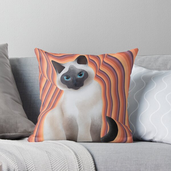 Item preview, Siamese cat with a firey background designed and sold by unepommedeterre.