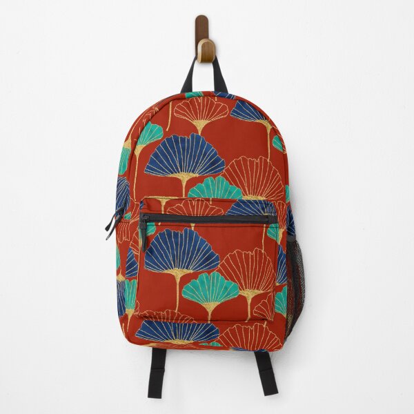 Item preview, Gingko Biloba Leaves Abstract Pattern (Red Background) designed and sold by Octavia Soldani.