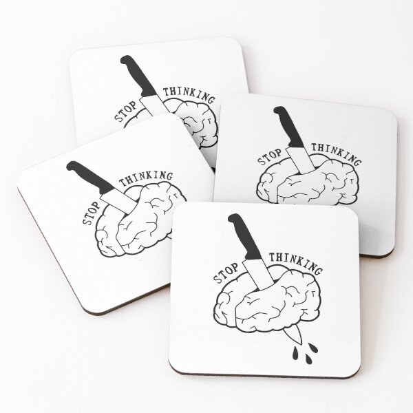 Item preview, Stop Thinking brain  designed and sold by designedsyddd.