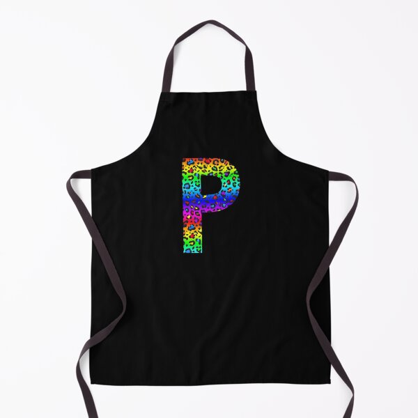 Item preview, The Letter P - Monogram in Dark Rainbow Leopard Print designed and sold by Bumblefuzzies.
