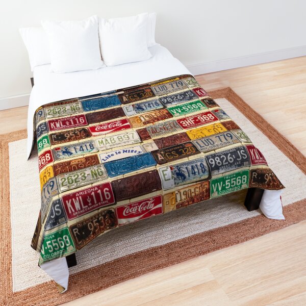USA License Plate Collection Comforter