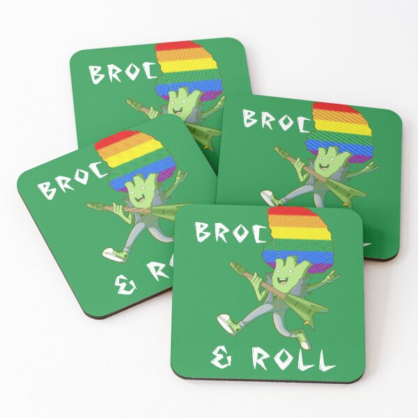 Item preview, Broc & Roll - Funny Broccoli Veggie Punk Pun  designed and sold by PosterpartyCo.
