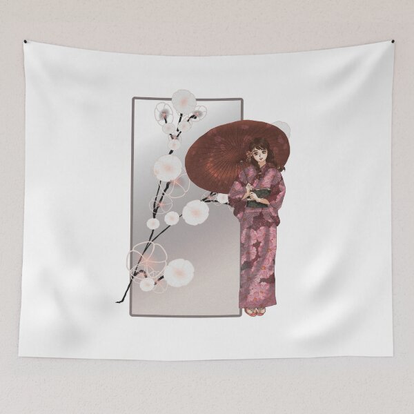 Item preview, Japanese Cherry Blossom Japanese Woodblock Art Design Print designed and sold by SereneSouls.