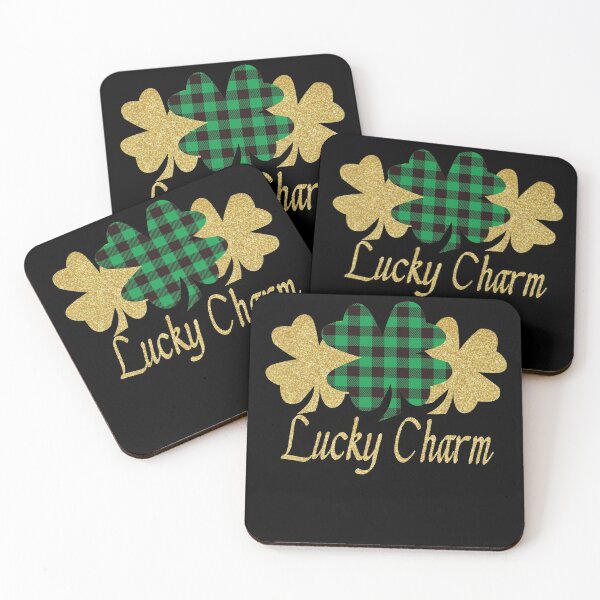 Item preview, Four Leaf Clover Buffalo Plaid Lucky Charm designed and sold by Spoof-Tastic.