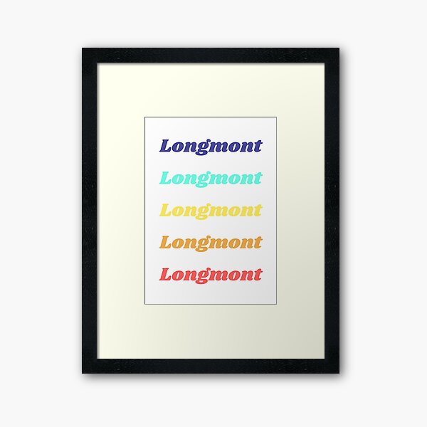 Longmont Colorado Pastel Pack Framed Art Print