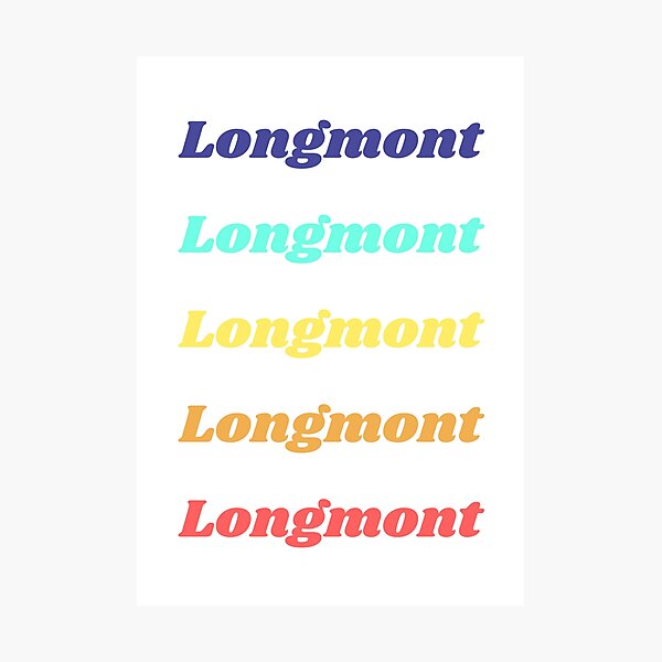 Longmont Colorado Pastel Pack Photographic Print