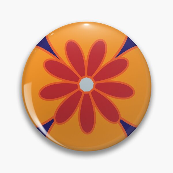 Item preview, Beautiful floral tile design, red and orange on rich dark blue designed and sold by Susan Marie Williams.