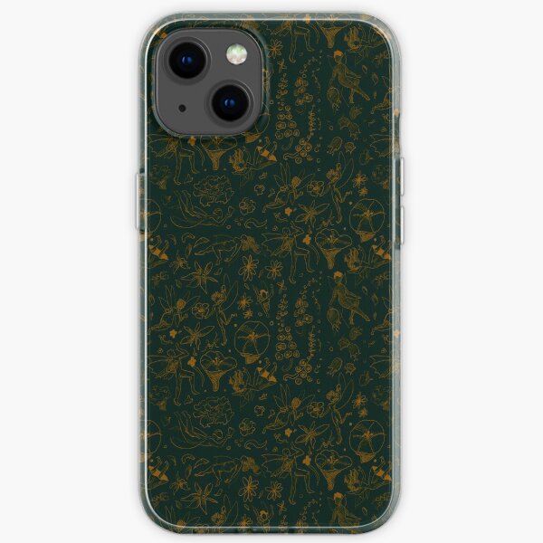 Pillywiggins in Green and Gold iPhone Soft Case