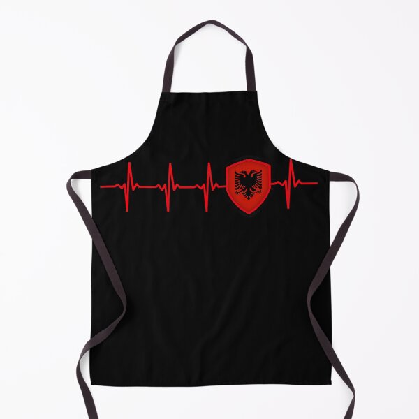 Item preview, Albania flag heartbeat designed and sold by Just Be Different.